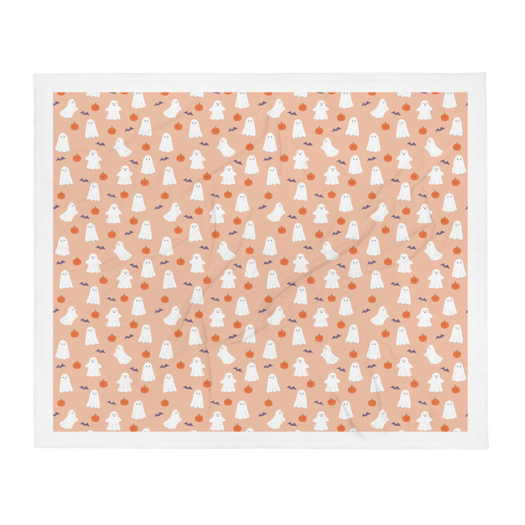 Ghost & Pumpkin Throw Blanket – view 2