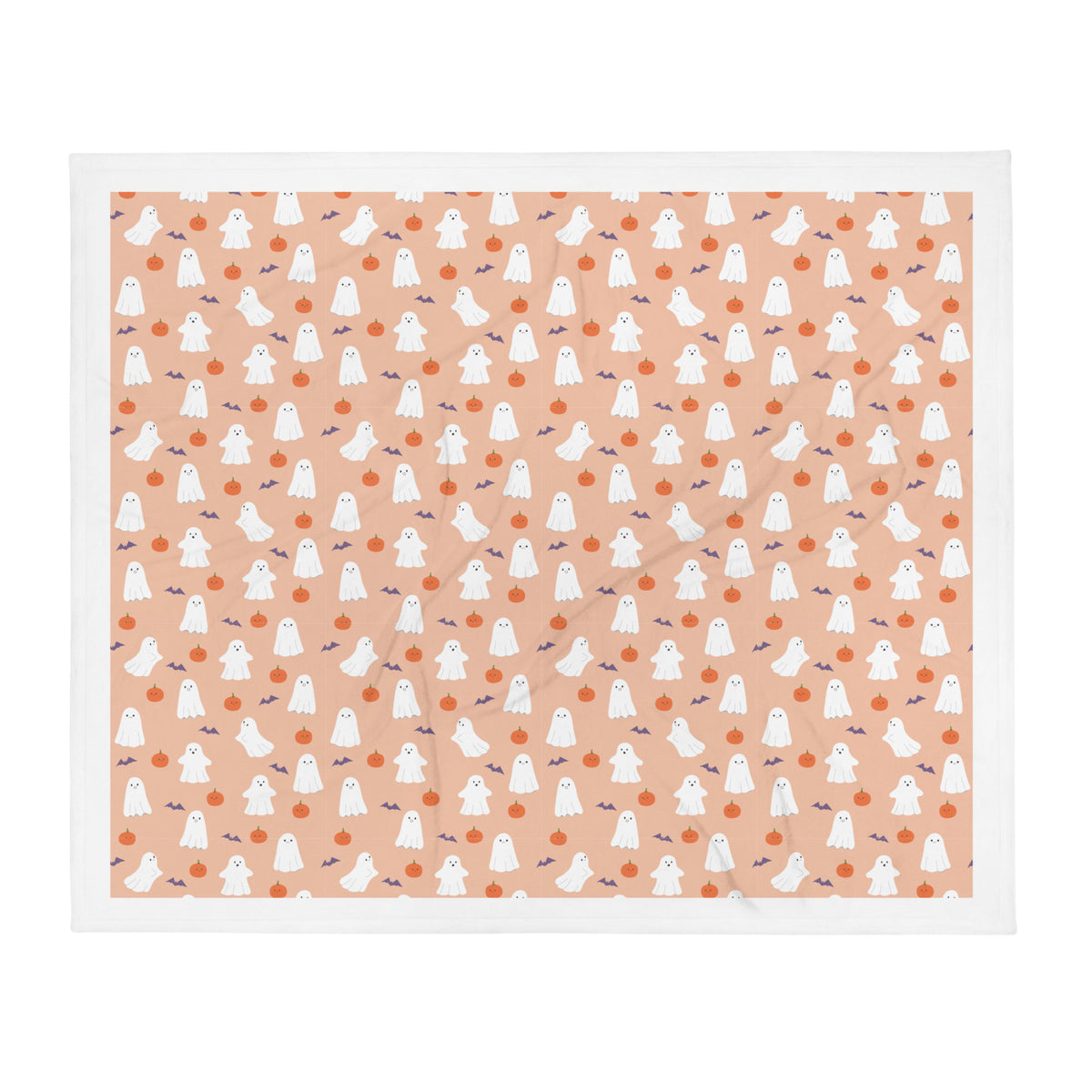 Ghost & Pumpkin Throw Blanket – view 2