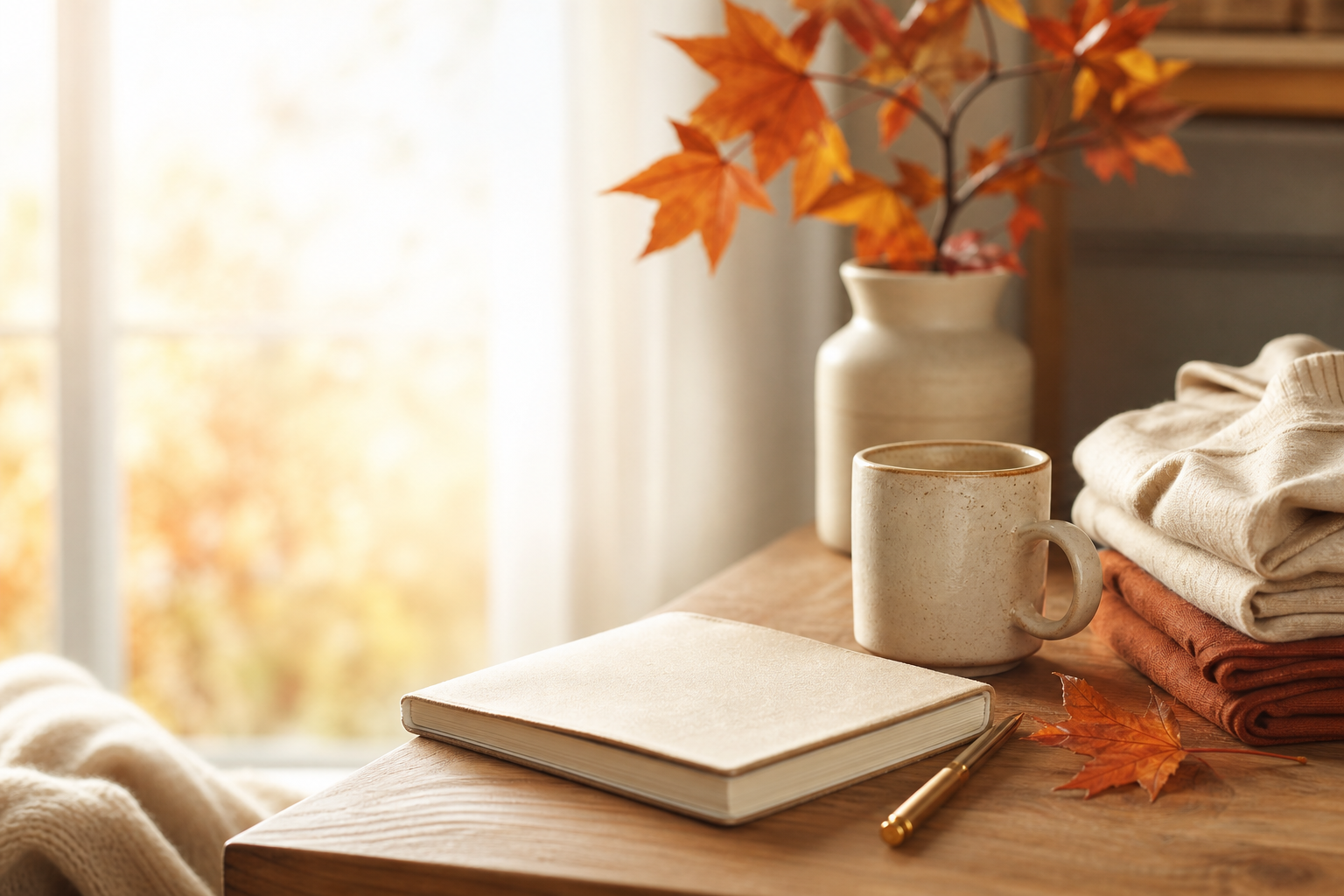 Warm desk with soft apparel accents — reach out to CJCraftBoutique